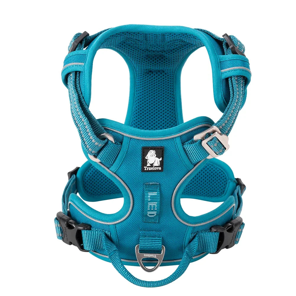 Harnais Chien TRUE LOVE Anti-Traction Nylon Réfléchissant Réglable – Confortable Enfilage Facile Toutes Tailles | Truelove TLH5654