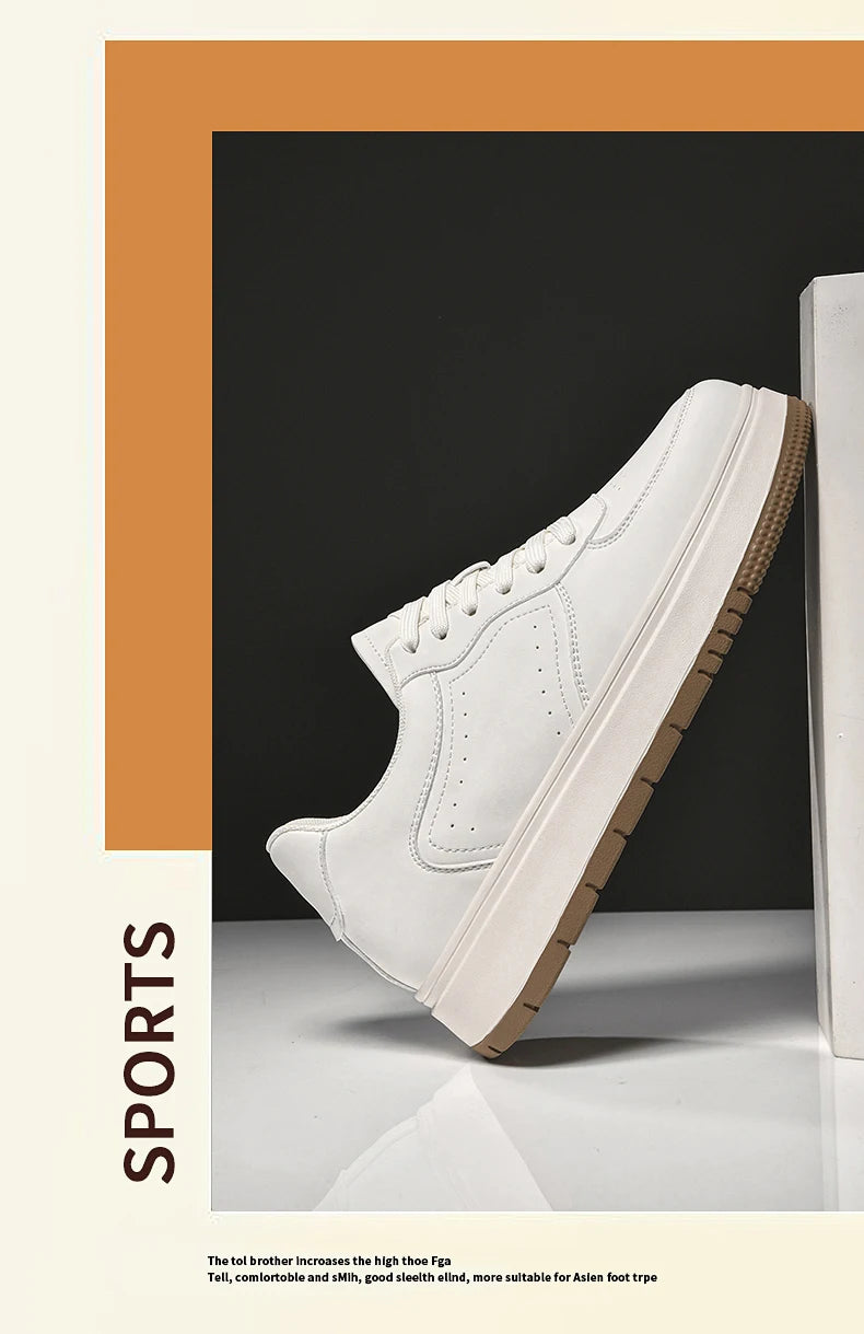 Chaussures Rehaussantes Homme 10/8/6CM Invisibles – Sport Blanches Grande Taille 37-44