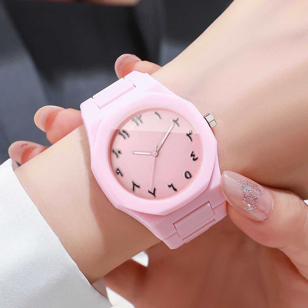 Montre Femme Fille Quartz Bracelet Plastique Casual Analogique – Fashion Cadeau Tendance