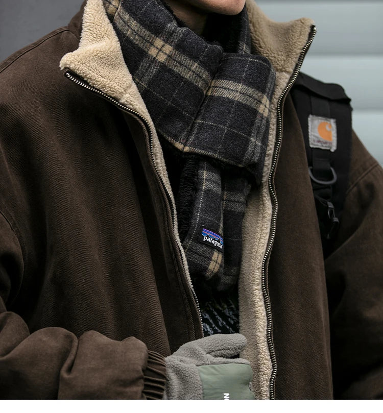 Vintage Japanische Herren Fleecejacke Winter Dick Loose – Koreanischer Streetwear-Paar-Trend Warm | Herren- & Damenmode