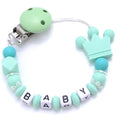 Attache-Tétine Couronne Bébé Silicone Fait Main – Chaîne Anneau de Dentition Toddler