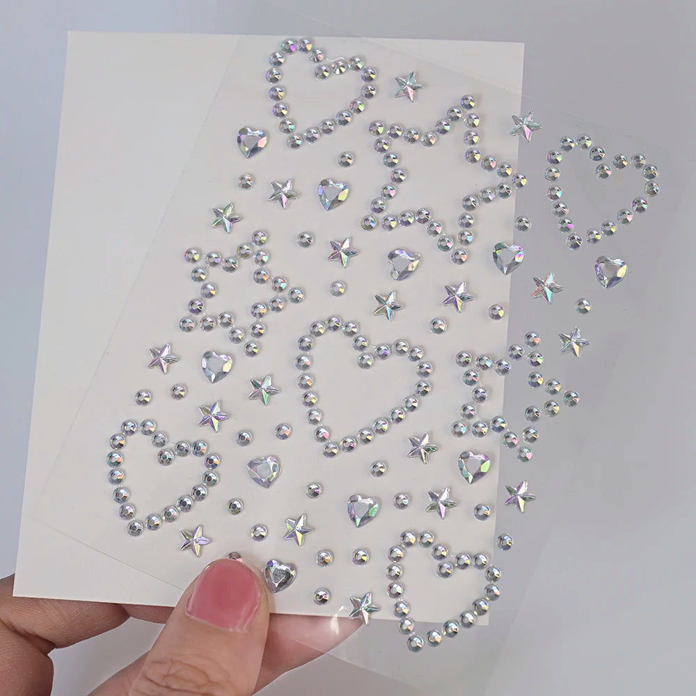 Stickers Strass Visage – Tatouages Temporaires Glitter Diamant | Fête & Maquillage