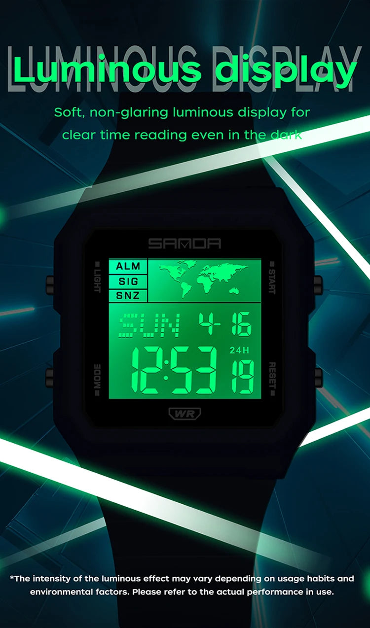 Montre Homme SANDA 2217 Digital Sport Multifonction Alarme Countdown Lumineux Étanche – Fashion Tendance