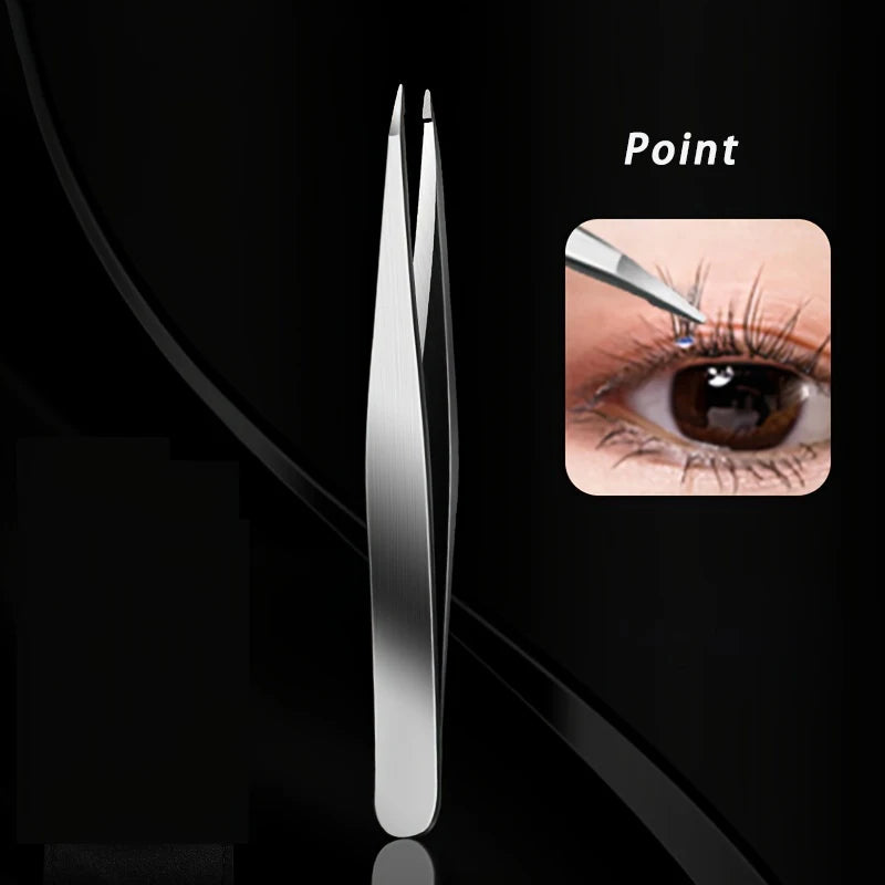 Set Pinces à Sourcils Professionnelles en Inox – 1 à 4 Pcs | Poils Incarnés, Sourcils & Soins Visage