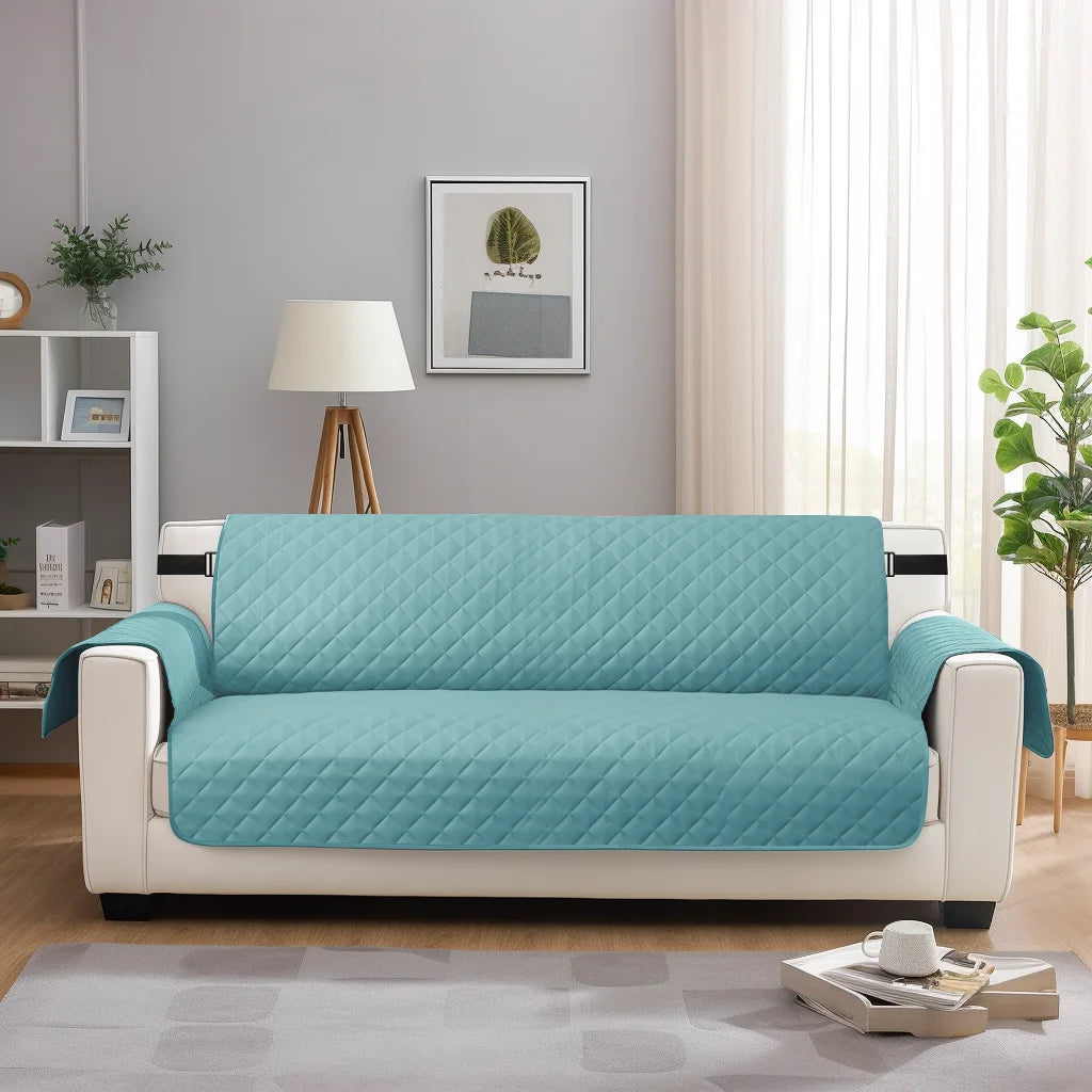 Housse Canapé Matelassée Imperméable Antidérapant Sangles Élastiques – Protège Canapé Lavable Enfants & Animaux | Déco Maison