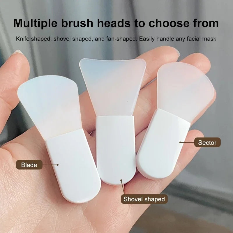 Set 3 Pinceaux Masque Visage en Silicone – Applicateur Argile, Boue & Crème | Outil Soin Visage DIY & Salon