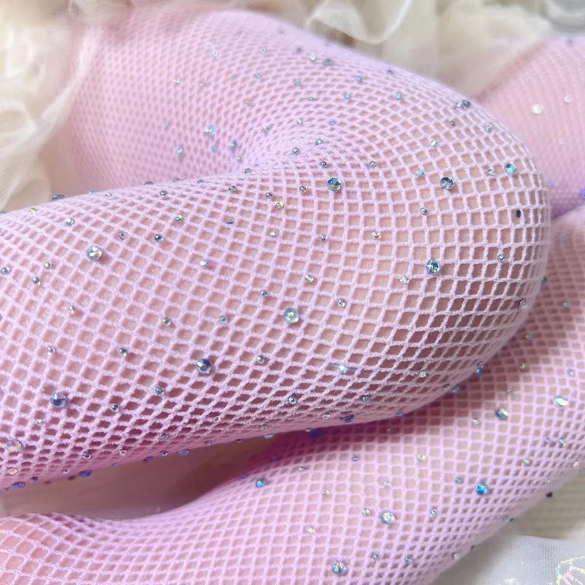 Strass-Netzstrumpfhose für Mädchen – Elastische Netzstrümpfe für Kinder, Damenmode, Trend
