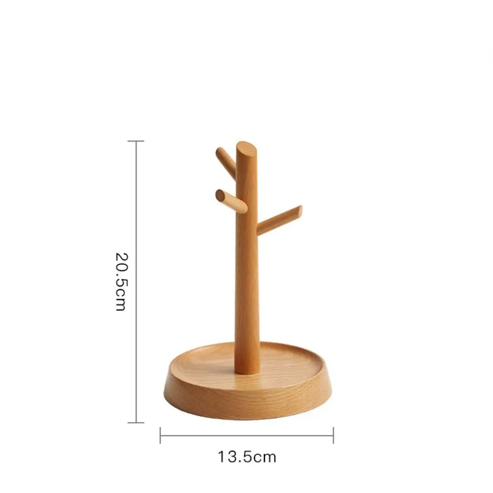 Rack Bois Branche Naturel Mugs & Bijoux – Organisateur Bureau Plateau Déco Maison