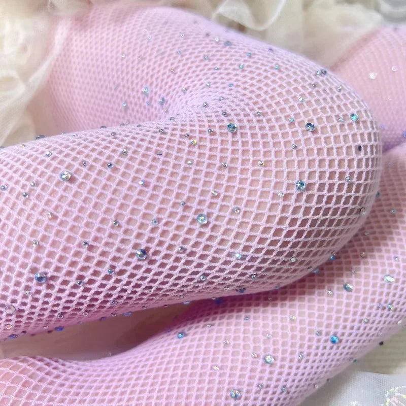 Strass-Netzstrumpfhose für Mädchen – Elastische Netzstrümpfe für Kinder, Damenmode, Trend