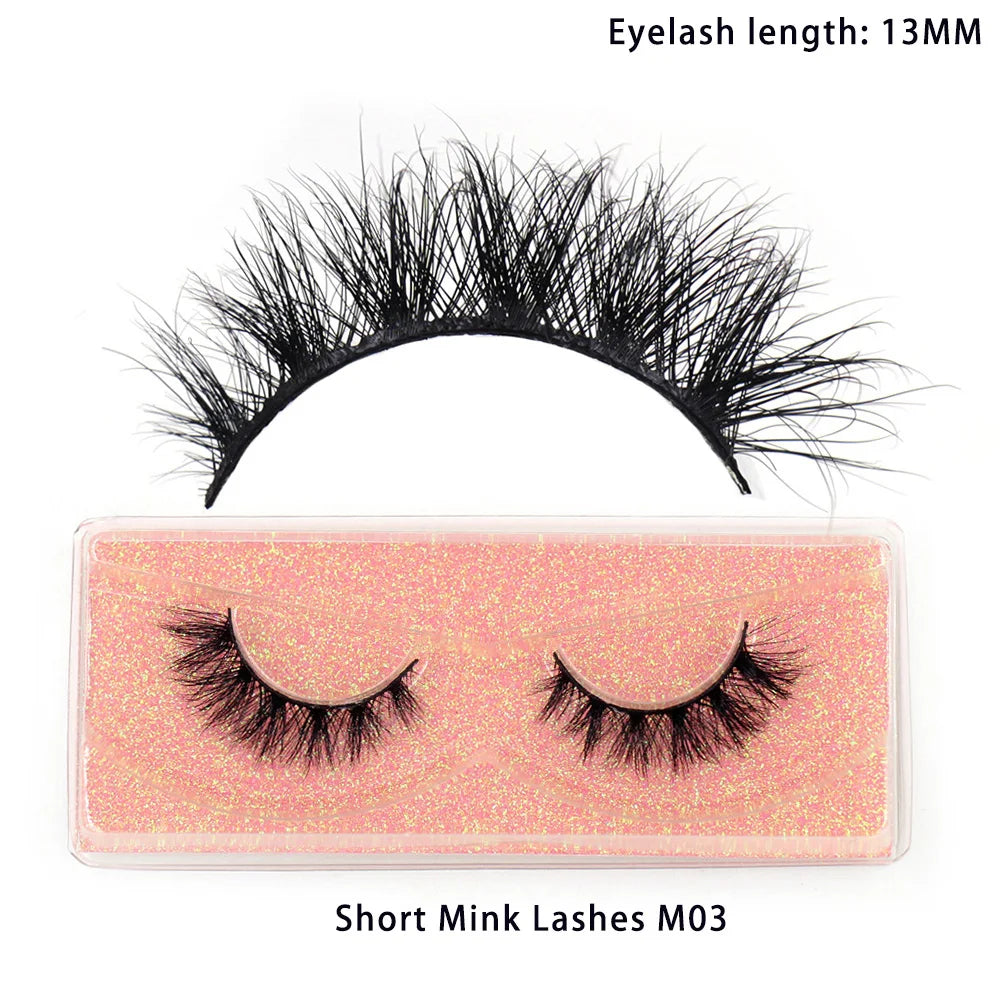 Faux Cils Naturels Courts Fluffy LEHUAMAO – Volume 12-15mm Wispy | Extension Cils Vison Maquillage