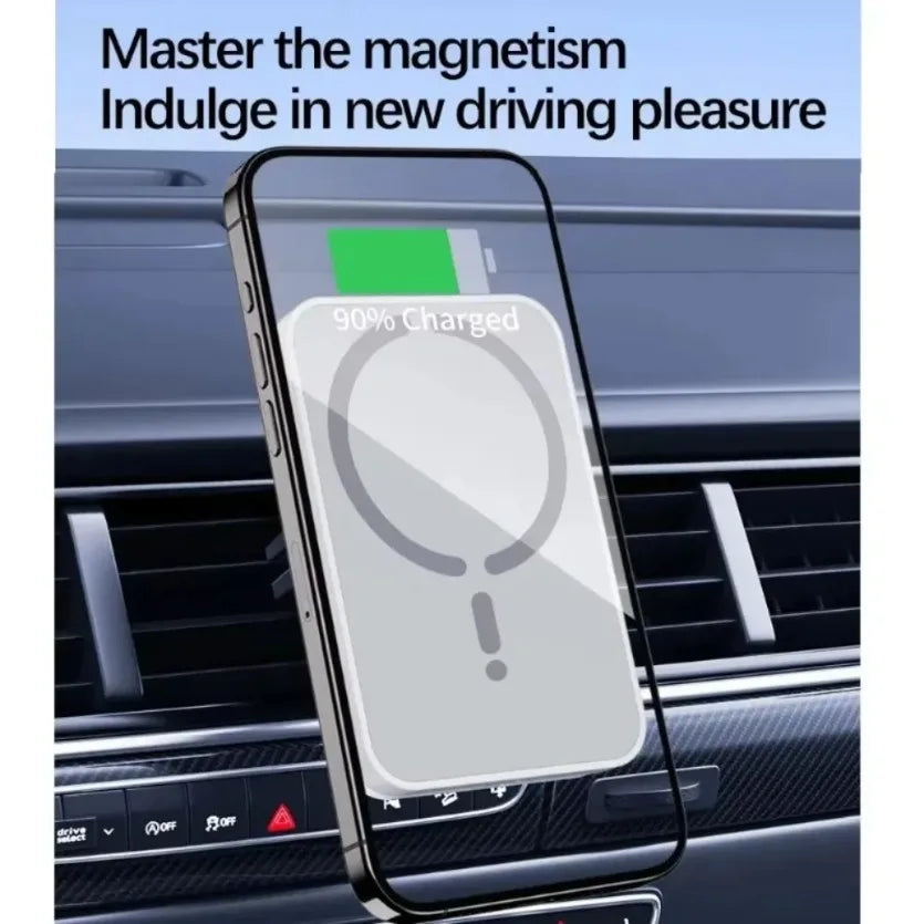 VIKEFON Chargeur Voiture 15W Magnétique Air Vent – Support Magsafe iPhone 17-12 Pro Max