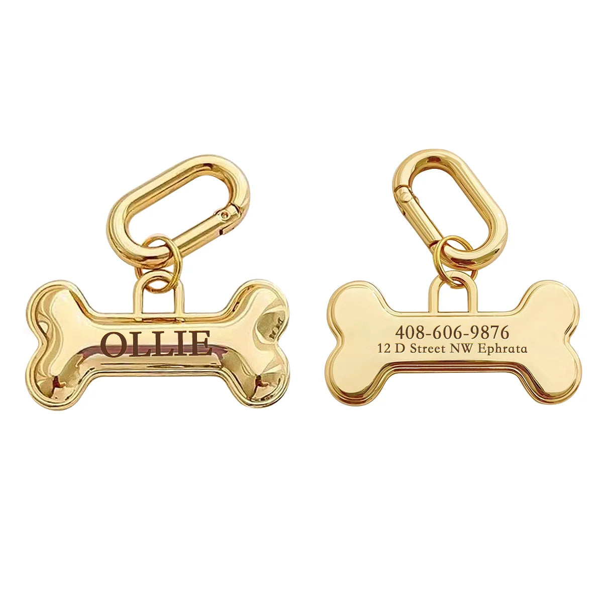 Plaque ID Personnalisée Chien & Chat Memopaw Cuivre Gravure Gratuite Anti-Perte – Médaillon Nom Collier | Accessoires Animaux