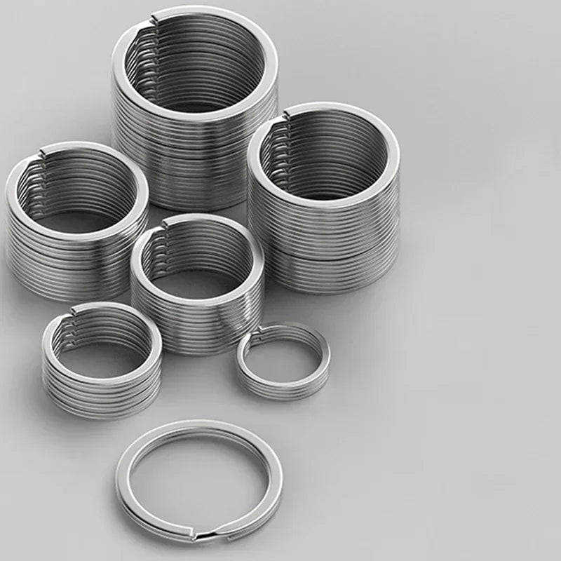 Anneaux Porte-Clés Acier Inoxydable 25/30mm — Lot 10/30 pcs DIY Bijoux Porte-Clés