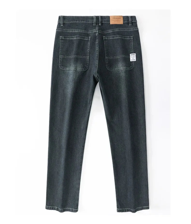 Herren Loose Straight Weites Bein Business Casual Bequem Vielseitig Frühling Herbst Elegant Zeitlos Fashion – Premium Wide Leg Business Casual Straight Jeans | Herren Denim Business Premium Mode