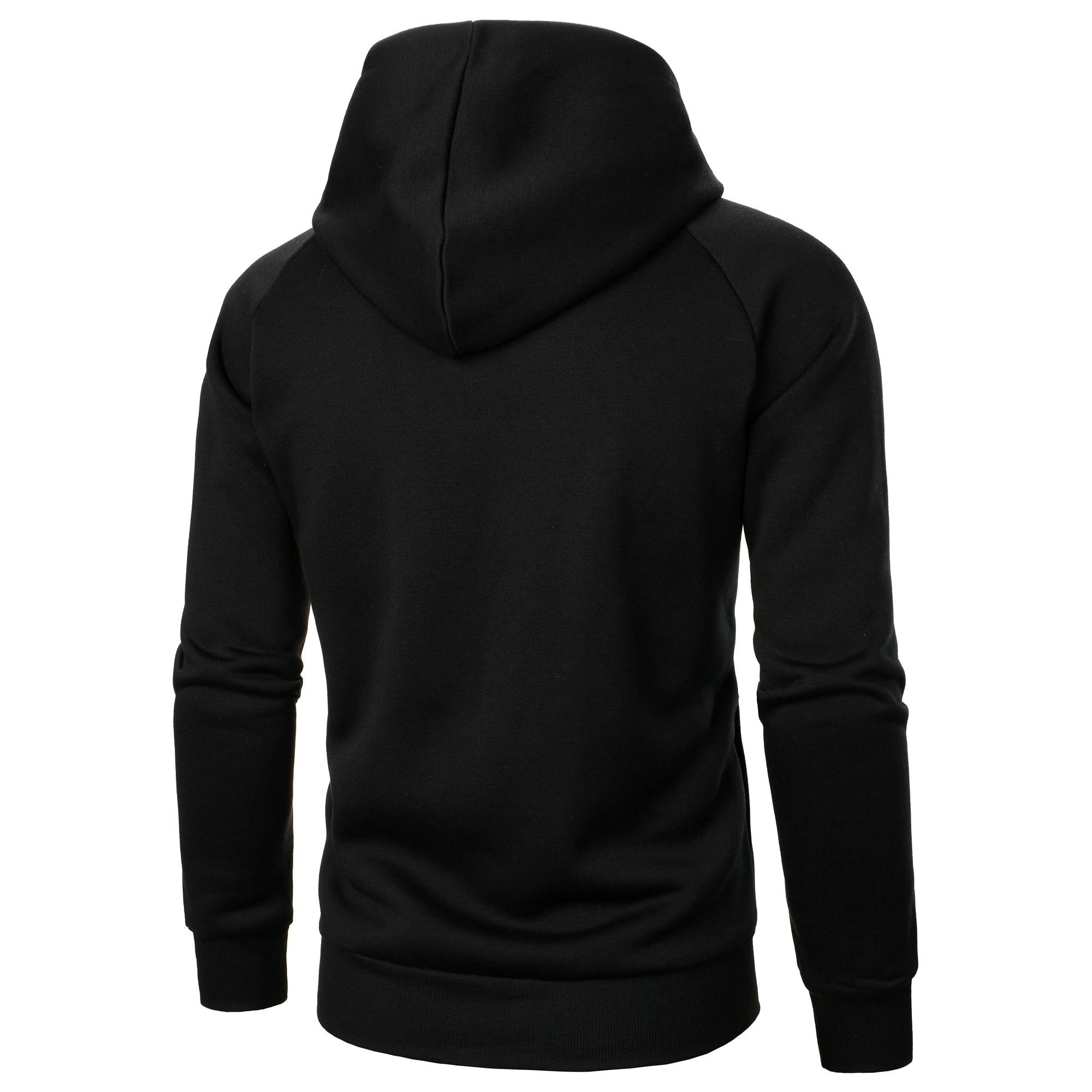 Hoodie Homme Couleur Unie Zip Latéral – Sweat à Capuche Manches Longues Automne Hiver | Mode Homme Premium