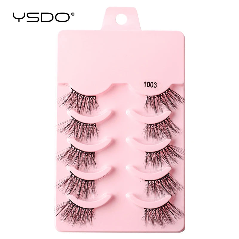 Faux Cils Mink 3D YSDO – Lot 3/5/10 Paires | Maquillage Dramatique Naturel