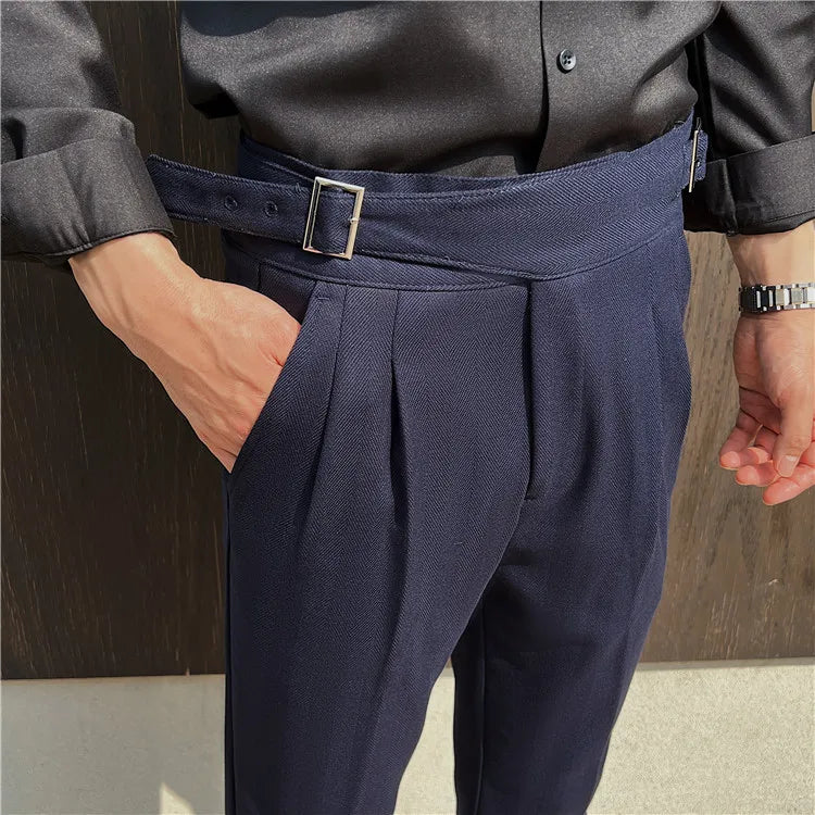 Anzughose Naples Gurkha Slim Fit 2025 – Chino High Waist Hochzeit Party Casual