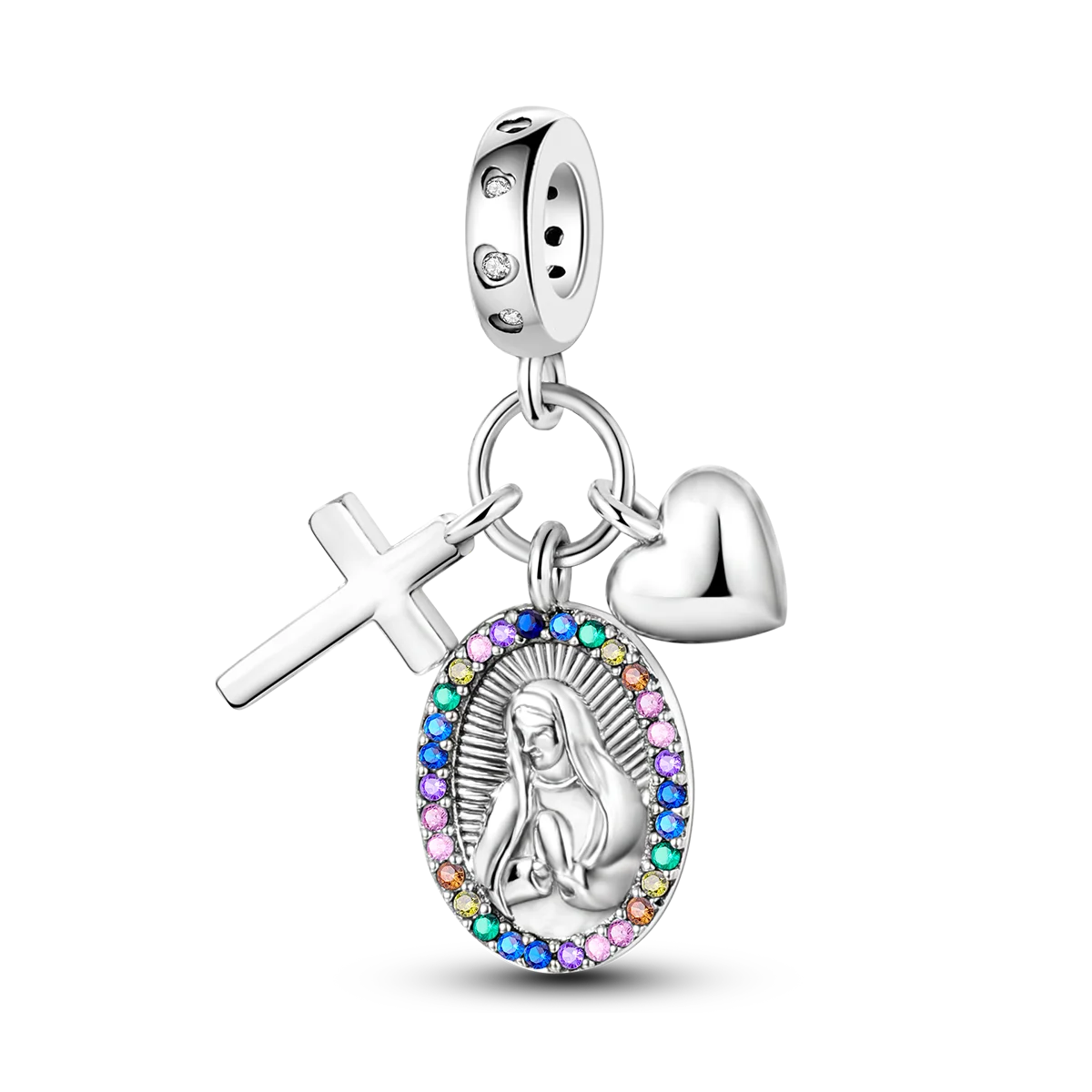 Charm Argent 925 Pendentif Croix, Ange, Pyramide & Pharaon – Breloque Spirituelle & Symbolique DIY | Compatible Bracelet Original | Bijou Personnalisé