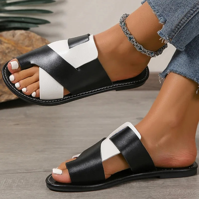Chaussures PU Waterproof Femme Plage Grande Taille 2025 – Flat Non-Slip Casual Outdoor