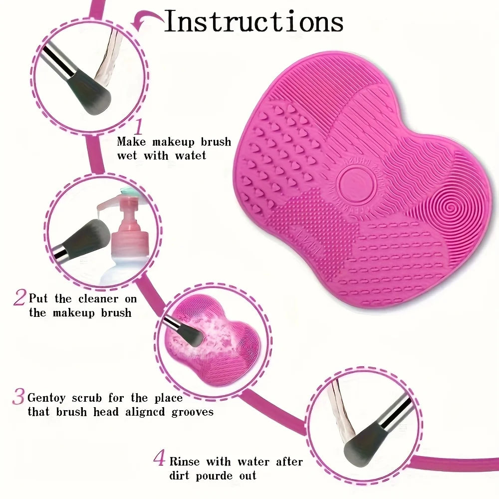 Pad Nettoyage Pinceaux Maquillage Silicone – Forme Pomme | Ventouses & Sans Forméhyde