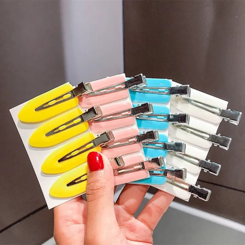 Pinces Cheveux Sans Pli Lot 4 Pcs – Barrettes No Crease Curl Clip | Coiffure Frange & Styling