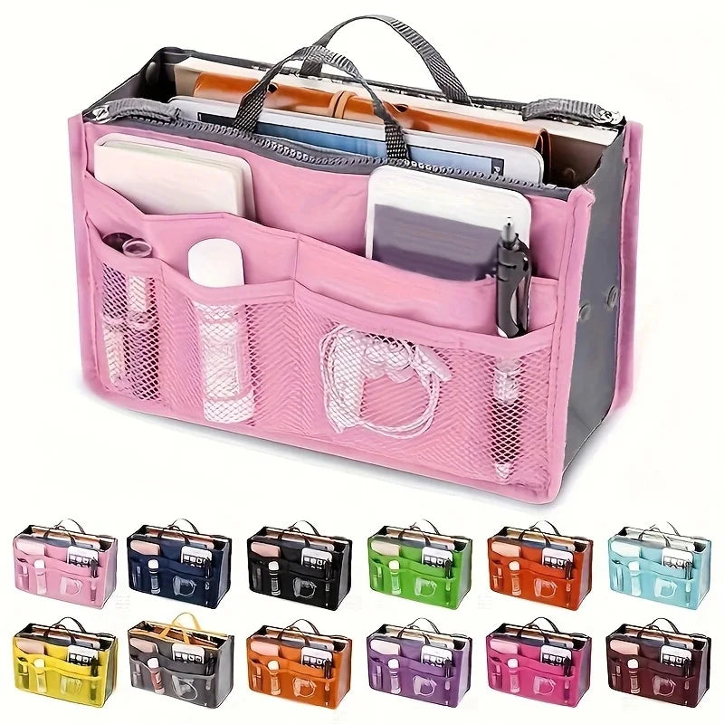 Sac Rangement Bi-Fold Double Zip – Grande Capacité | Organisateur Maquillage & Toilette