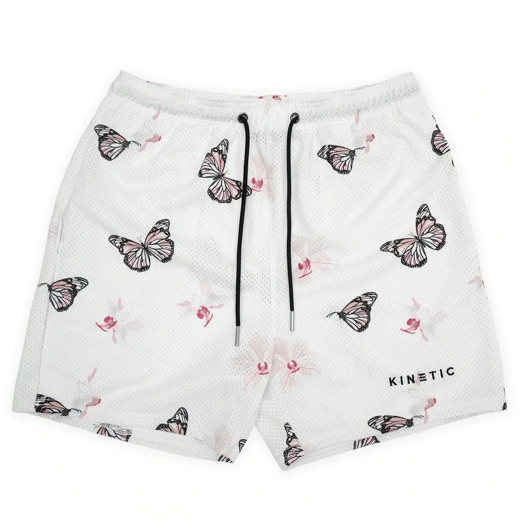 Short Homme Été Rose Broderie Casual Streetwear Hip Hop Fitness Polyester Séchage Rapide Respirant – Short Sport Tendance | Mode Homme Urban