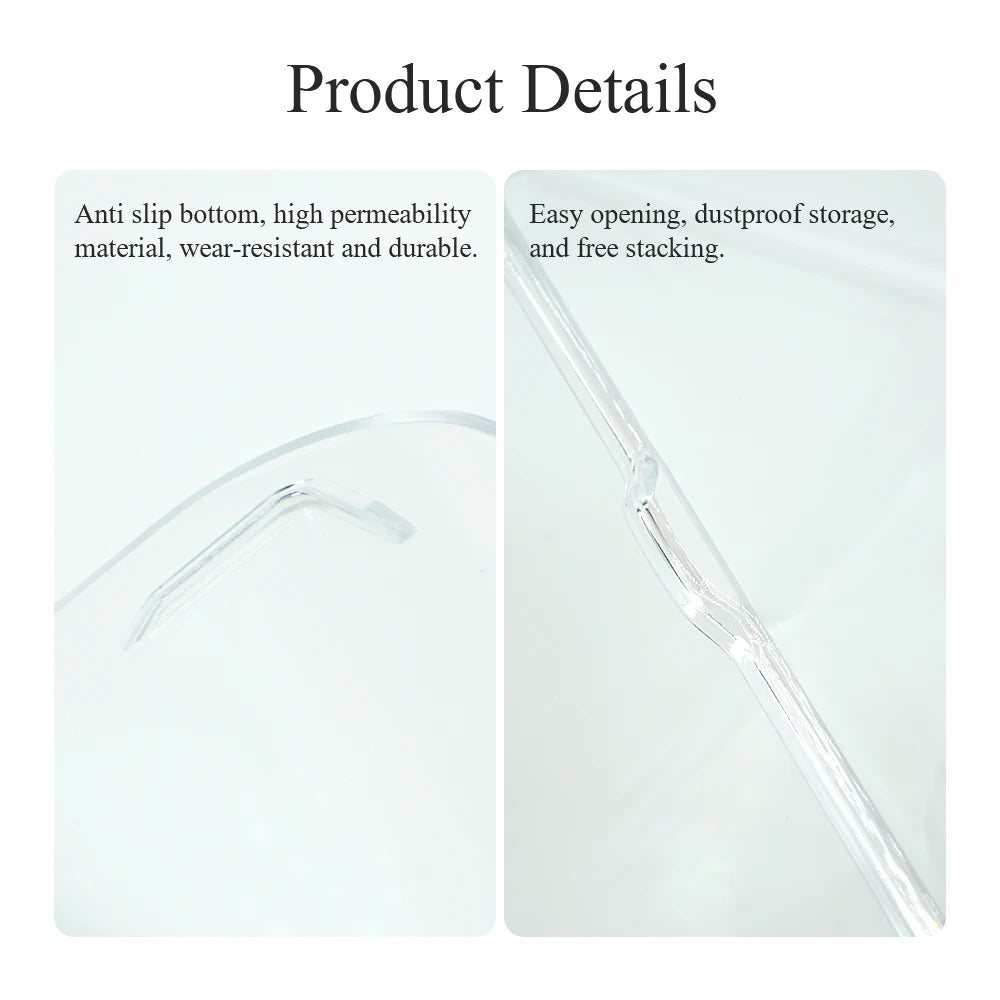 Boîte de Rangement Cosmétiques Acrylique Transparente — Anti-Poussière Grande Capacité