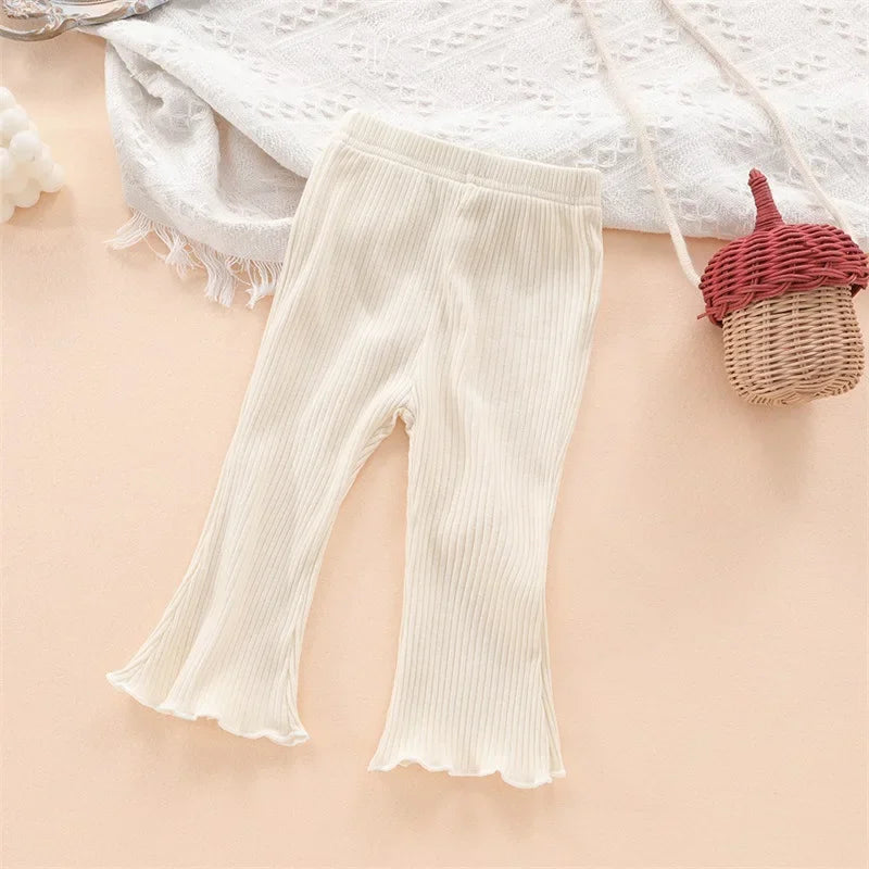 Pantalon Bébé Slim Élastique Couleur Unie – Legging Léger Été Nouveau-Né Garçon Fille Toddler