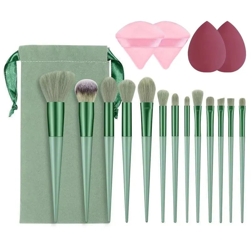 Set Pinceaux Maquillage Professionnel – Fond de Teint, Poudre, Fard à Paupières & Kabuki | Ultra-Doux & Précis