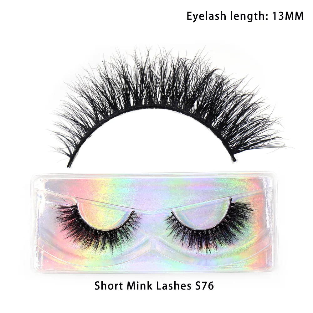 Faux Cils Naturels Courts Fluffy LEHUAMAO – Volume 12-15mm Wispy | Extension Cils Vison Maquillage