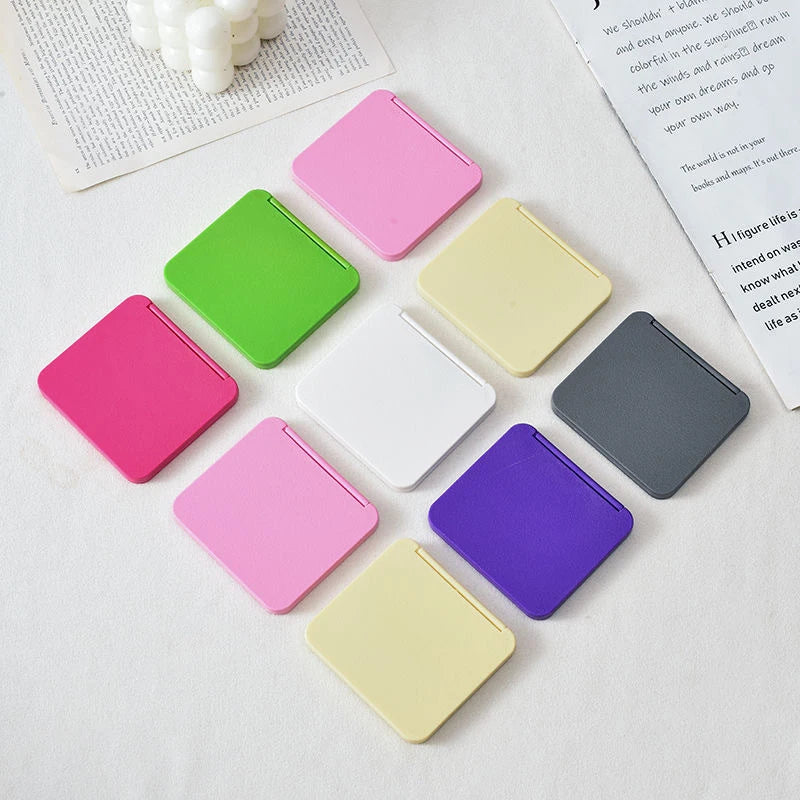 Miroir Maquillage Double Face Carré Portable – Mini Miroir de Poche Compact | Cadeau Fille Multicolore