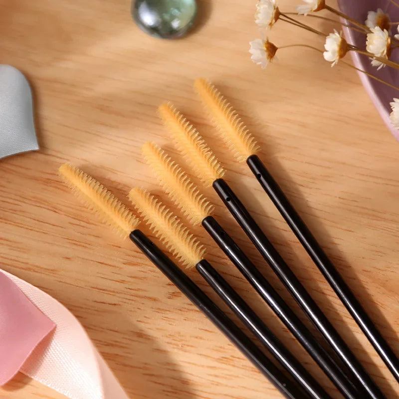 Brosses Silicone Cils Jetables – Lot 50 Pcs | Applicateur Mascara & Extension