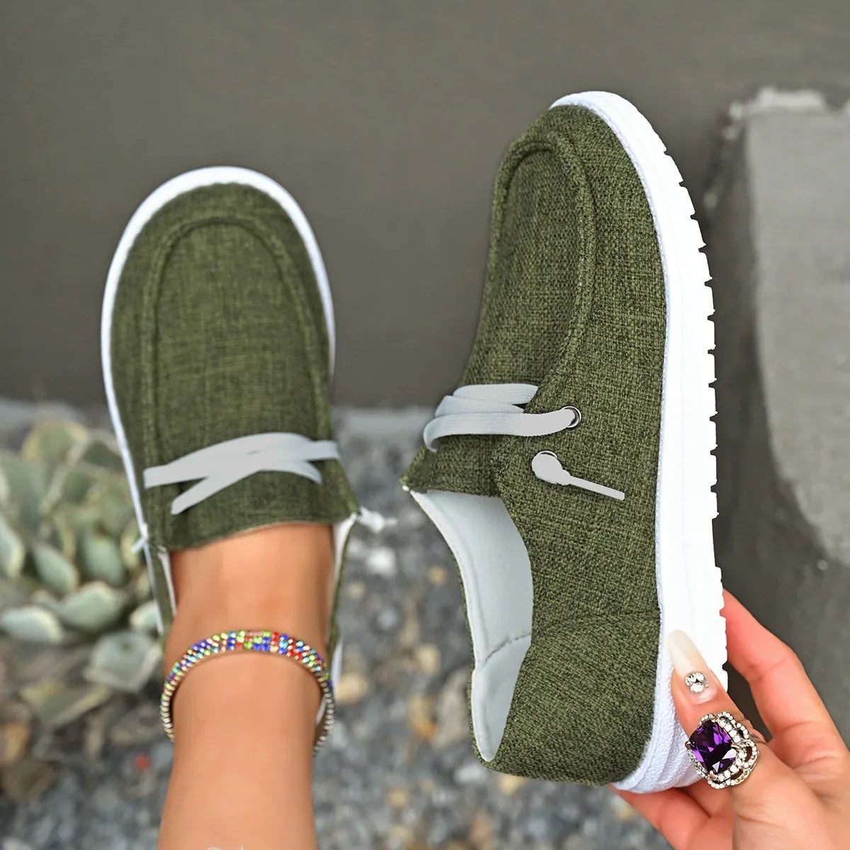 Chaussures Vulcanisées Sport Flat Femme 2025 – Casual Fashion Printemps Automne
