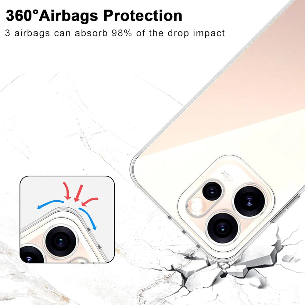 Ultradünne transparente Silikonhülle - OPPO Reno 11 12 13 14 15 Pro Max