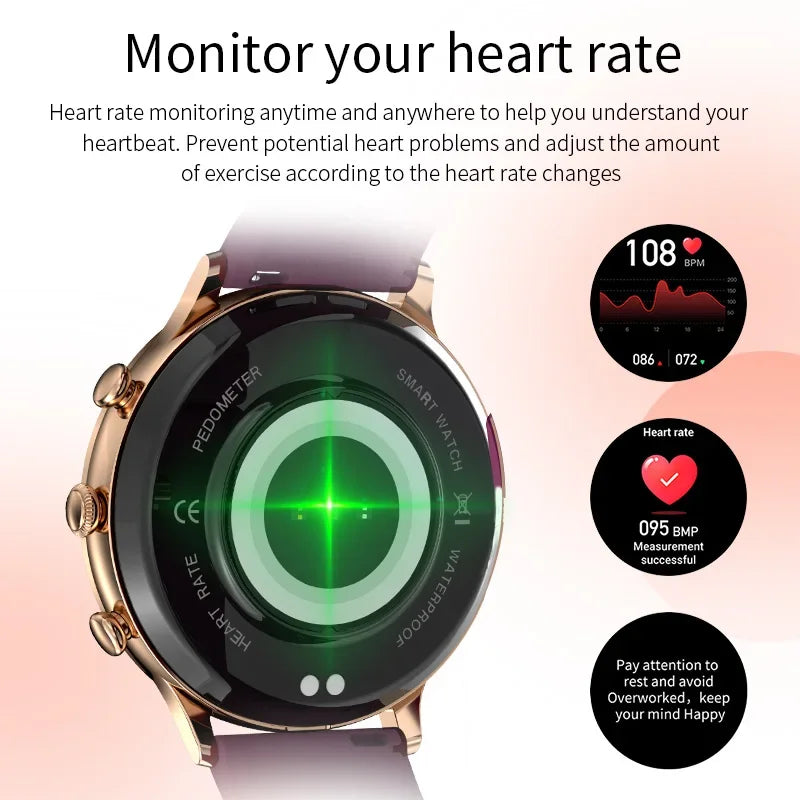 Montre Connectée Femme LIGE 2026 – Appels Bluetooth, Cadran Personnalisable & Suivi Cardio | Étanche Sport & Fitness | Cadeau Femme