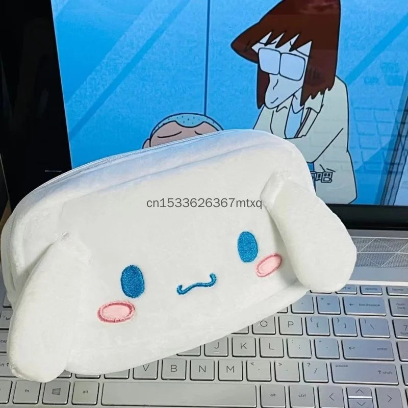 Trousse Peluche Kawaii Sanrio – Kuromi My Melody Cinnamoroll Pochette Maquillage Crayon Cadeau Fille