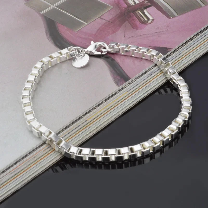 Bracelet Chaîne Torsadée Corde Argent 925 4MM – Unisexe Homme & Femme | Bijou Argent Mode & Élégance Intemporelle | Cadeau Premium