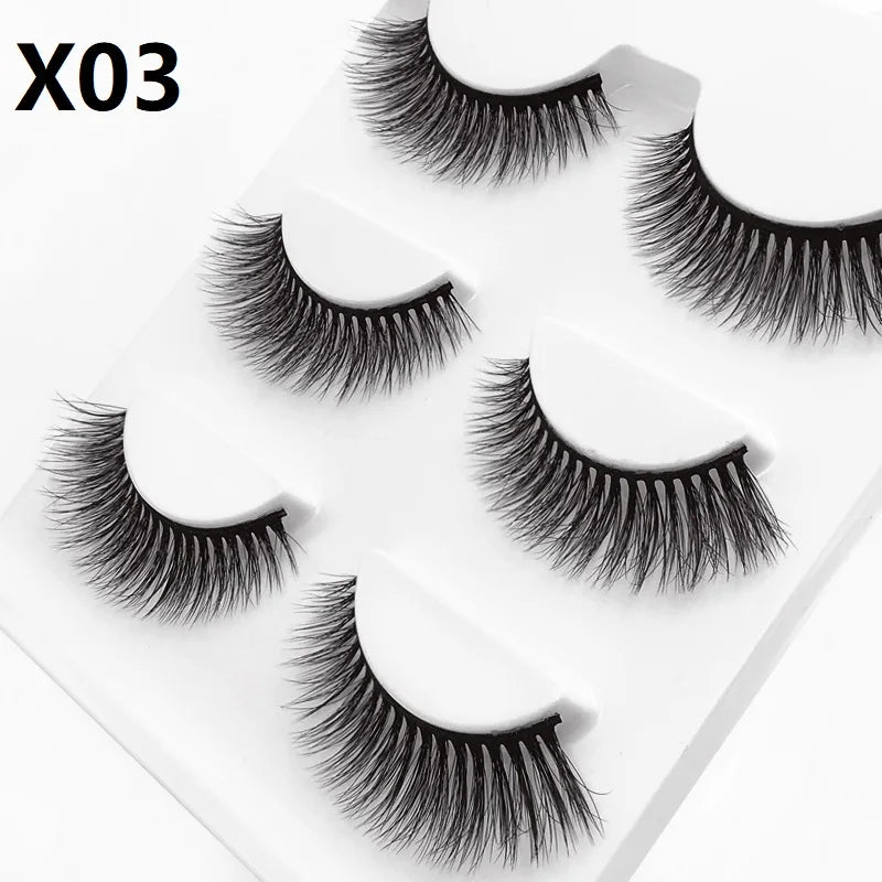 Lot 3 Paires Faux Cils 3D Vison SHIDISHANGPIN – 27 Styles Fluffy Wispy Épais | Cils Faux Faits Main Maquillage Yeux