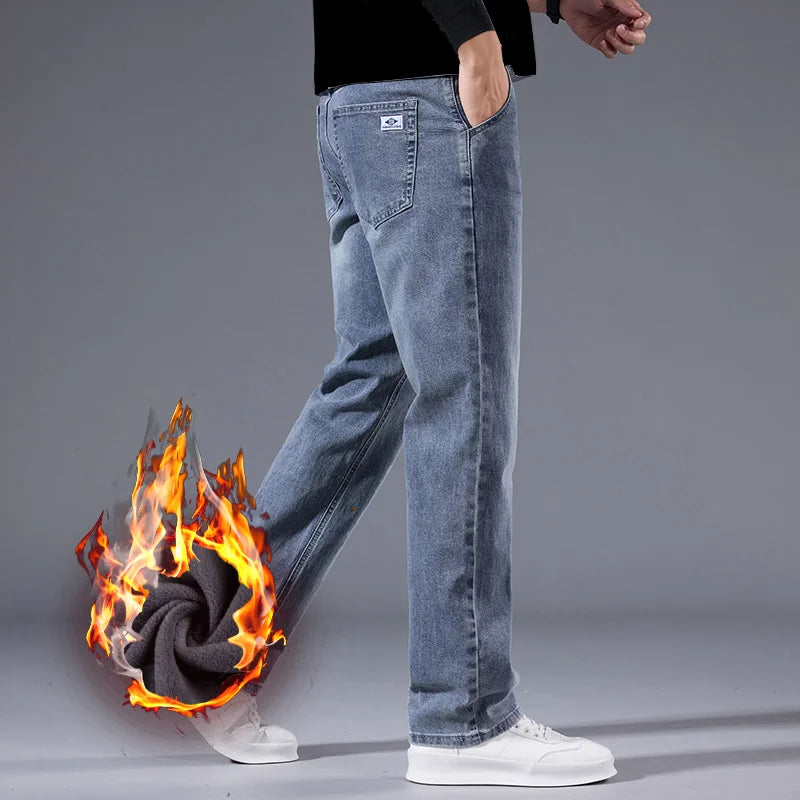 Jean Homme Loose Straight Leg Rétro Lavé Élastique Casual Toutes Saisons Polyvalent Confortable Intemporel Élégant – Jean Loose Premium Straight Leg Rétro | Mode Homme Denim Premium Polyvalent