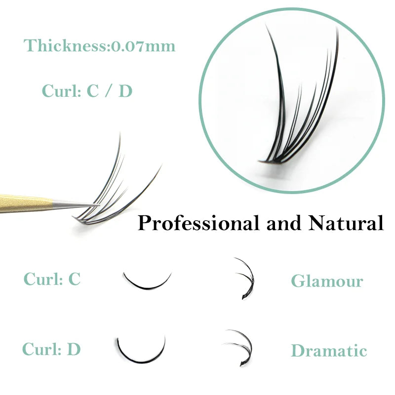 Extensions Cils Bundle 0.07mm – Naturelles & Douces | Wholesale Dovetail Fly Maquillage