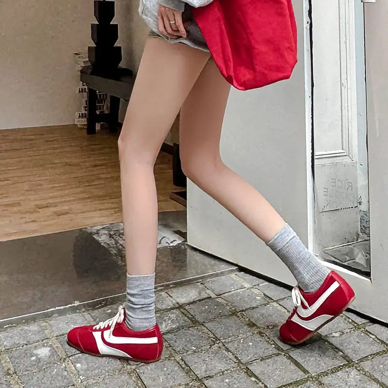 ASUMER Sneakers Suède Vache Femme 34-43 – Flat Confortables Casual Printemps Été