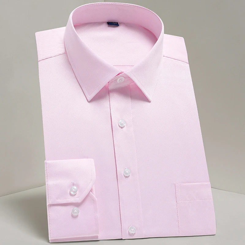 Chemise Homme Classique Manches Longues Coupe Standard Formelle Business Bureau Blanche Simple Élégante Casual – Chemise Dress Shirt Tendance | Mode Homme Premium