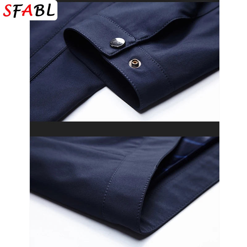 Blazer Homme Luxe Business Casual Zippé Uni Qualité Premium Bureau Manteau Printemps Automne Grande Taille 3XL – Veste Élégante Mode | Mode Homme Premium
