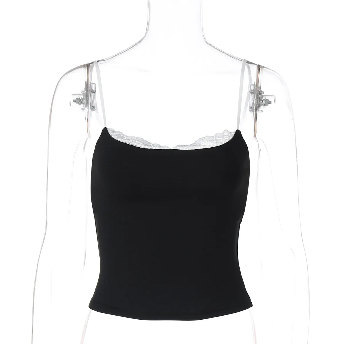 Crop Top Camisole Dentelle Dos Nu Femme – Sans Manches Style Coquette | Streetwear Été Club