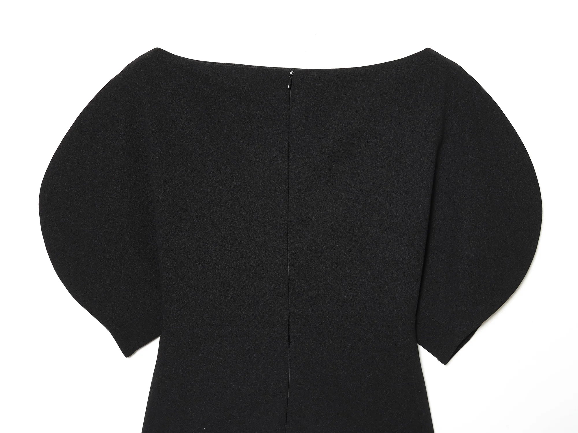 Blouse Noire Vintage Femme – Manches Bouffantes Courtes & Ourlet Asymétrique | Chic Tendance Printemps 2026