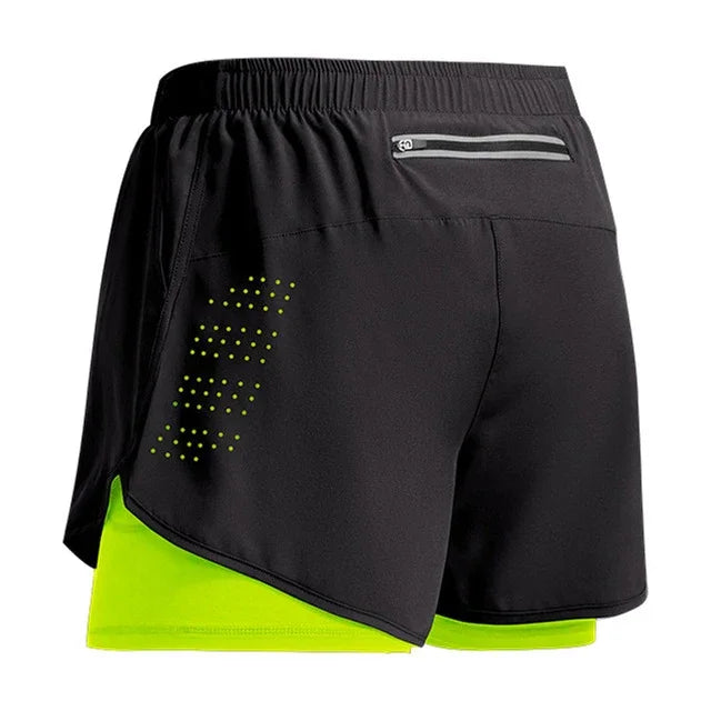 Short Sport Homme 2-en-1 Double Couche Sportswear Entraînement Plage Jogging Gym Running Été Respirant Séchage Rapide Confortable – Short Performance Premium | Mode Homme Sport Premium