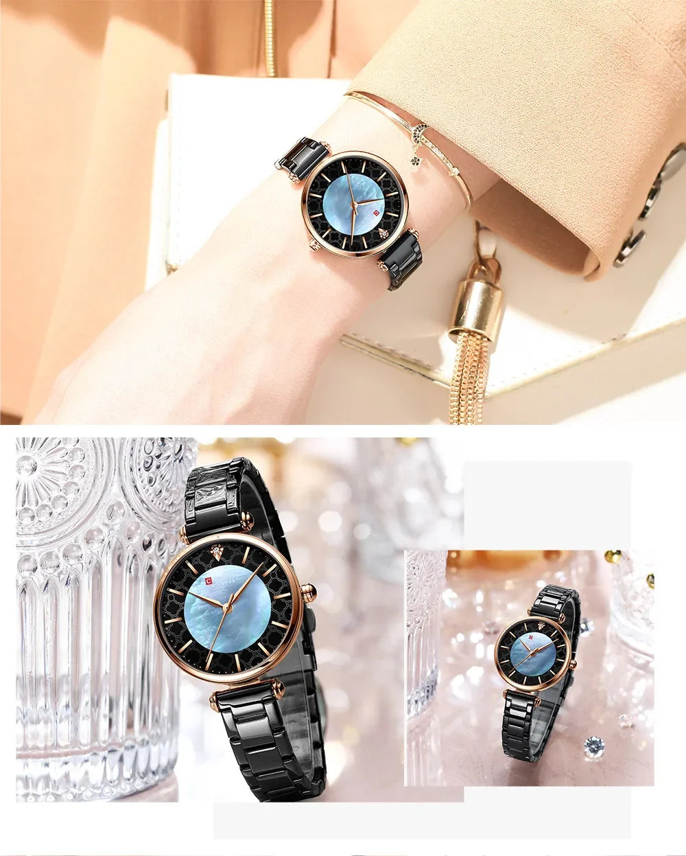 Montre Femme CURREN Luxe Quartz Japonais – Acier Inoxydable Étanche Élégante Fashion