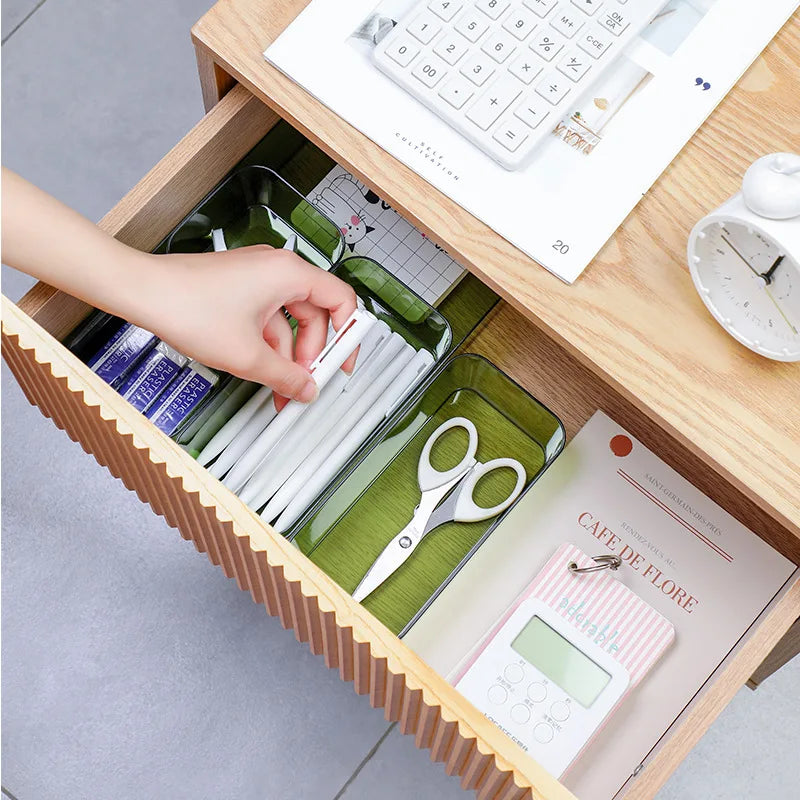 Organisateurs Tiroirs Bureau Maquillage 2025 – Boîtes Plastique Transparent | Rangement Salle de Bain & Bureau