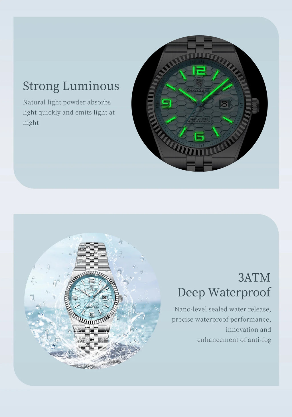 Montre Femme POEDAGAR Élégante Luxe Quartz – Lumineuse Étanche Date + Boîte Cadeau